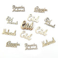 Eid Ramadan Mubarak Wood Chips DIY Craft 2023 Ramadan Decoration for Home Islamic Mubarak Kareem Party Decorations