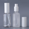 Empty Cosmetic Bottle Supplier 20ml 30ml 50ml 100ml Plastic White Pump Spray Glass Essential Oil Bottle