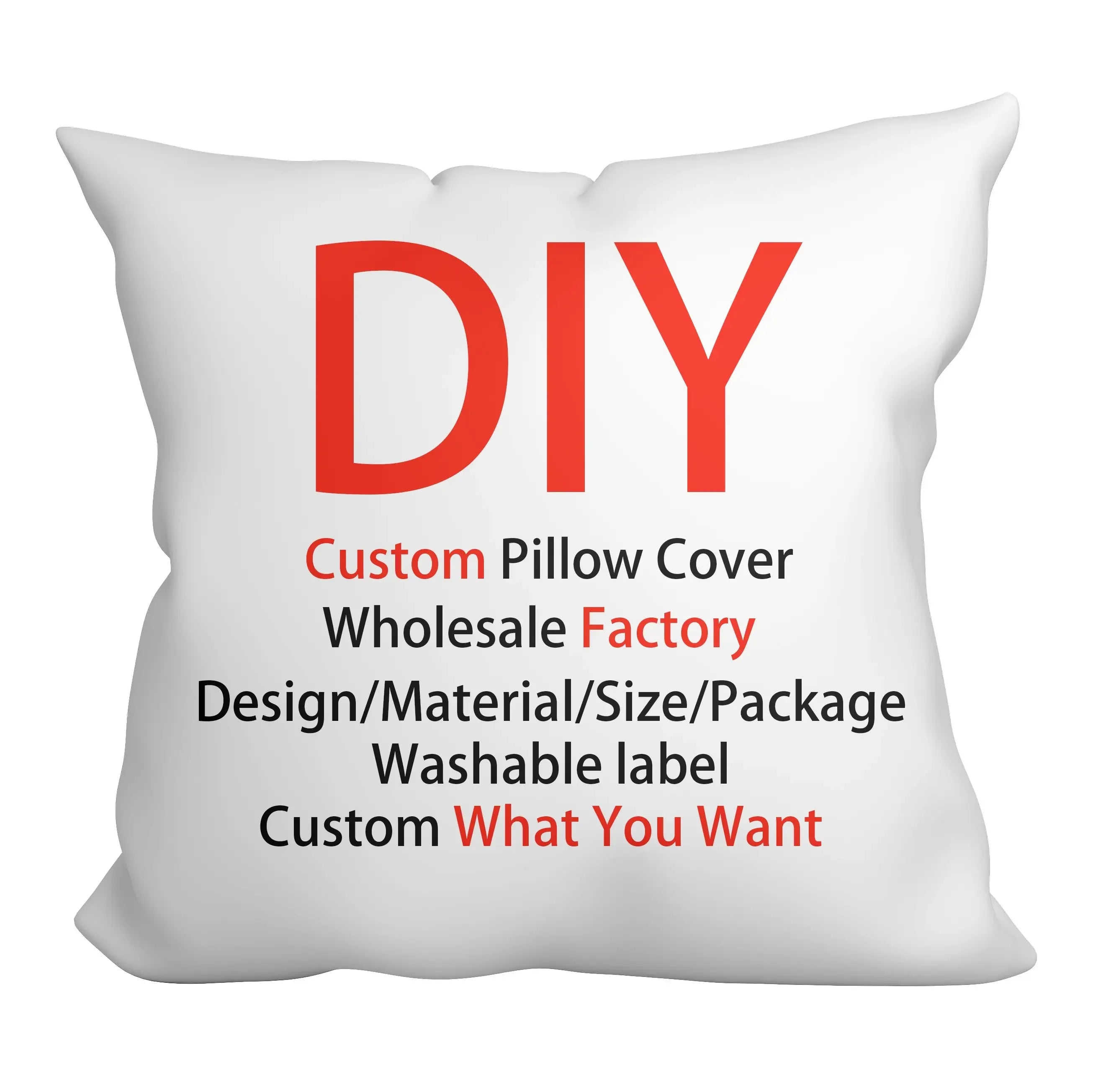 Customization Design OEM/ODM Sublimation Blank Soft Polyester Short Plush Cushion Cover Throw Pillowcase