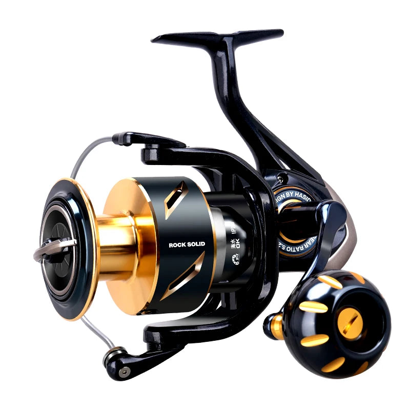 RS8000 Full Metal Spinning Reel 5.2:1 Full Aluminum Alloy Bodyspinning Saltwater Spinning Reel 30kg Drag