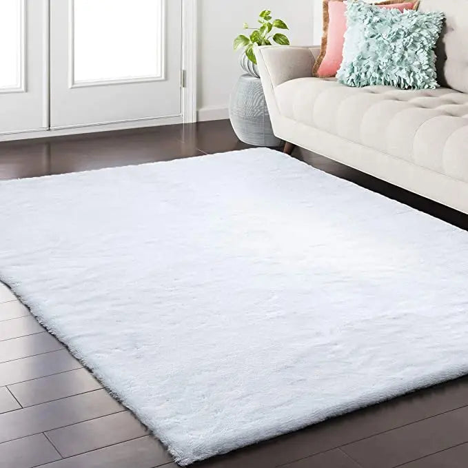 Soft Fluffy Rectangle  Faux Fur Rug Large  Plush Carpets Rugs Living Room Rabbit Fur Carpet Home Decor Area Rug