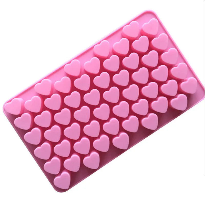 Saffron Top Sellers Small Heart Silicone Candy Molds Silicon Chocolate Mold Homemade Jelly Baking Molds