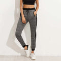 Sport Contrast Stripe Mid Rise Joggers Women' Sweat Pant Track Pant Elastic Waistband Trouser for Women