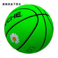 PSYCHE Factory Supply 29.5" Luminous Green Basketball Size 7 PU Leather Composite Custom Logo ISO9001 Certified for Basketball