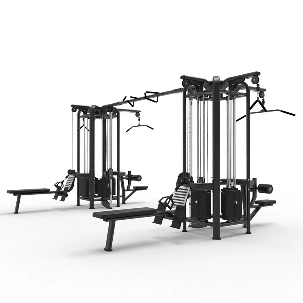 Multi Station Commercial Gym Functional Training Station Cross High Low Pulley Bodybuilding Steel Fitness Sunshine Brand Durable