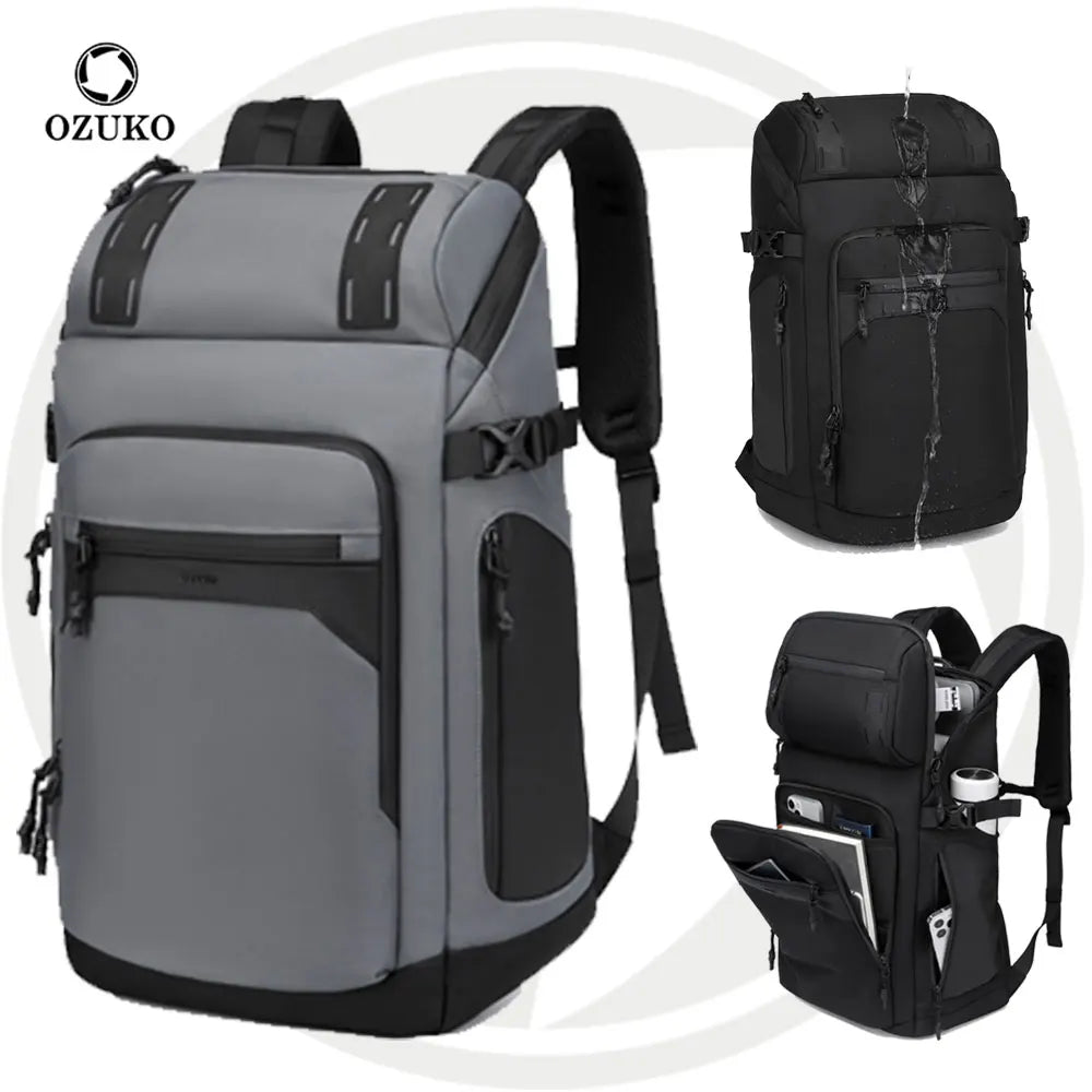 Ozuko 9630 College Luxury Student Waterproof Urban Smart Business Mens Computer School Backbags Back Pack Travel Bag