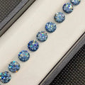 Factory Wholesale Pass Diamond Tester VVS Ice Out Moissanite Blue Color Loose Moissanite Stone Round Drilliant Cut Fine Jewelry