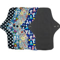 Reusable Washable Organic Sanitary Cotton Bamboo Charcoal Winged Super High Absorbency Comfortable Multi Color Cloth Menstrual