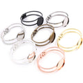 High Quality 20mm 25mm 7 Colors Plated Bracelet Bangle Blank Base Cabochon Cameo Bezel Trays Setting DIY Jewelry Findings