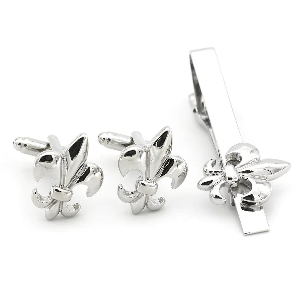Wholesale Customized High Quality Tie Clip and Cufflink Set