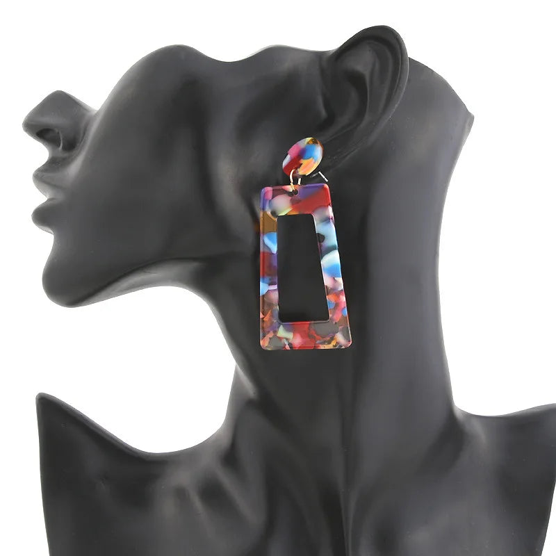 Wholesale Fashion Woman Girl Geometric Acrylic Earrings