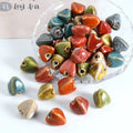 Cute 14*15.5mm Colorful Ceramic Clay Beads Handmade Zongzi Triangle Loose Bead Charm for DIY Bracelet Jewelry Accessories