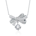 Special Counter Cute 2ct 925 Sterling Silver Custom Luxury 8.0MM Moissanite Wedding Necklace for Women and Girls