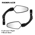 RIDERACE 1PC Mountain Bicycle Rearview Mirror 360 Rotation Adjustable Bike Handlebar Mirror Scooter Safety Rear View Reflector