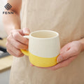 FENN Custom Personalise Gift Tea Cup Coffee 400ml Ins Ceramic Coffee Mug Dishwasher Safe Sublimation Mug with Ceramic Word Mug