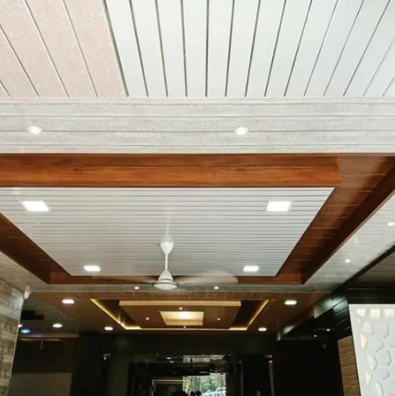 Waterproof Home Decor Ceilings Suppliers OEM Modern Rectangle Graphic Design3d Model for Sale Panels and Pvc Design 60mm~605mm