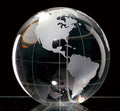 MH-Q0192 Crystal Globe Ball Paperweight Crystal Globe Sphere World Globe