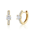 LOZRUNVE 925 Sterling Silver Pave Diamond CZ Luxury Korean Style Huggie Hoop Earring Set