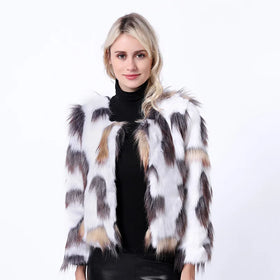 Autumn and Winter Fashion Faux Fur Coat Fuzzy Soft Women Fur