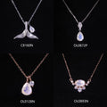 Abiding Simple Vintage Faceted Pear Oval Rainbow Blue Moonstone Pendant Necklace 925 Silver Women Jewelry Necklace