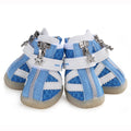 4 Pcs Anti-Slip Sports Dog Shoes Breathable Puppy Boots for Small Dogs Chihuahuas Colorful Casual KH for Winter Summer