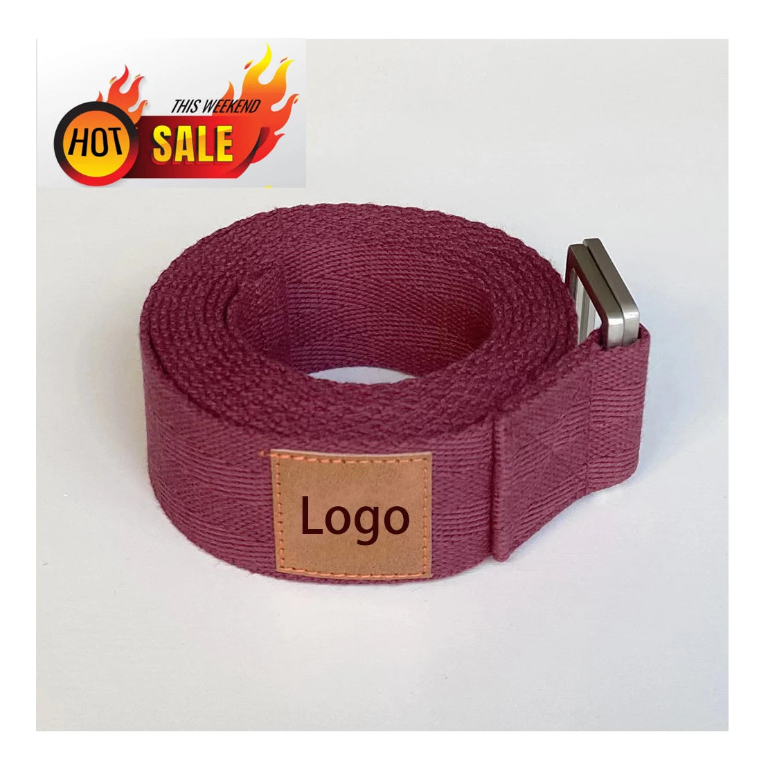Cotton 8ft Premium Eco Yoga Expander Strap Belt Stretch Durable Exercise Stretching