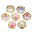 26mm Flatback Round Rhinestone Button Applique for Wedding Invitations Decorate Buckle Hair Flower Center Scrapbooking