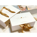 Luxury pink Holographic Carton Closure Custom Souvenir Paper Packaging Other Gift Set Boxes Satin Insert