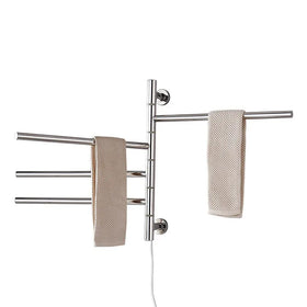 Rotatable Smart WiFi Heated Stainless Steel Towel Rack Modern Design Wall Mounted with Constant Temperature for Bathroom