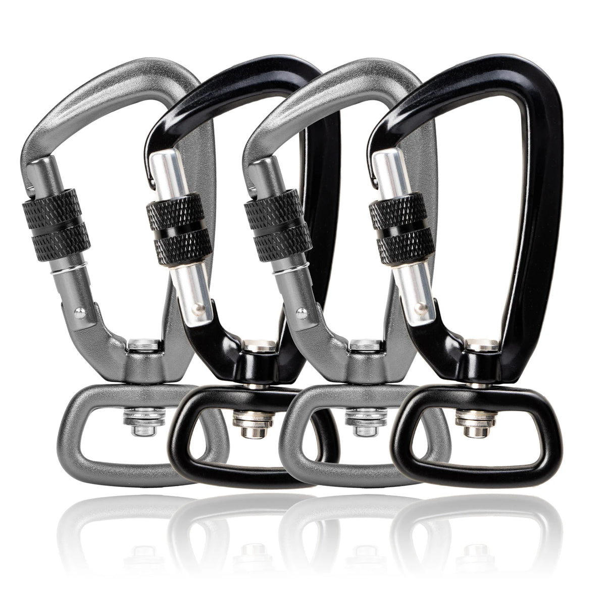 4KN Swivel Carabiner Clip for Dog Leash Pets Keys Backpacks Cats Puppy Custom Aluminum Screw Gate Locking Snap Hook