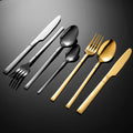 Bulk Hot Sale Flatware Set Stainless Steel Knife Fork Spoon Gold Silver Wedding Cutlery Set