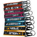 Newest Durable Custom Fabric Lanyard Keychain Thermal Transfer Printed Embroidered Flight Airplane Jet Tags for Car Motorcycle