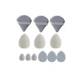 12 Pcs Makeup Sponge Set Foundation Liquid Cream Powder Applicator Wet & Dry Black Pink  Grey Purple Make up Blending Puff Set