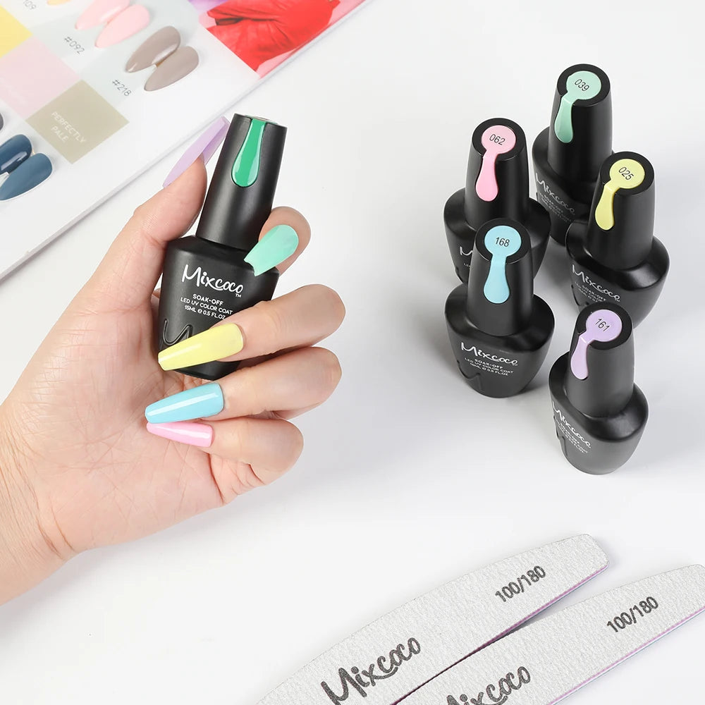 2025 15ml Nails Painting Art Supplies Salon Esmalte Em Hema Free Private Label Soak Off UV Nail Gel Polish Set Manicure Uv Gel