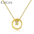 CZCITY Combination Pendant Necklaces for Women 925 Sterling Silver Necklaces Fashion Jewelry