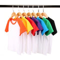 Promotional Boys and Girls High Quality Customized Blank Logo Printing Raglan Sleeve T-Shirts for Kid