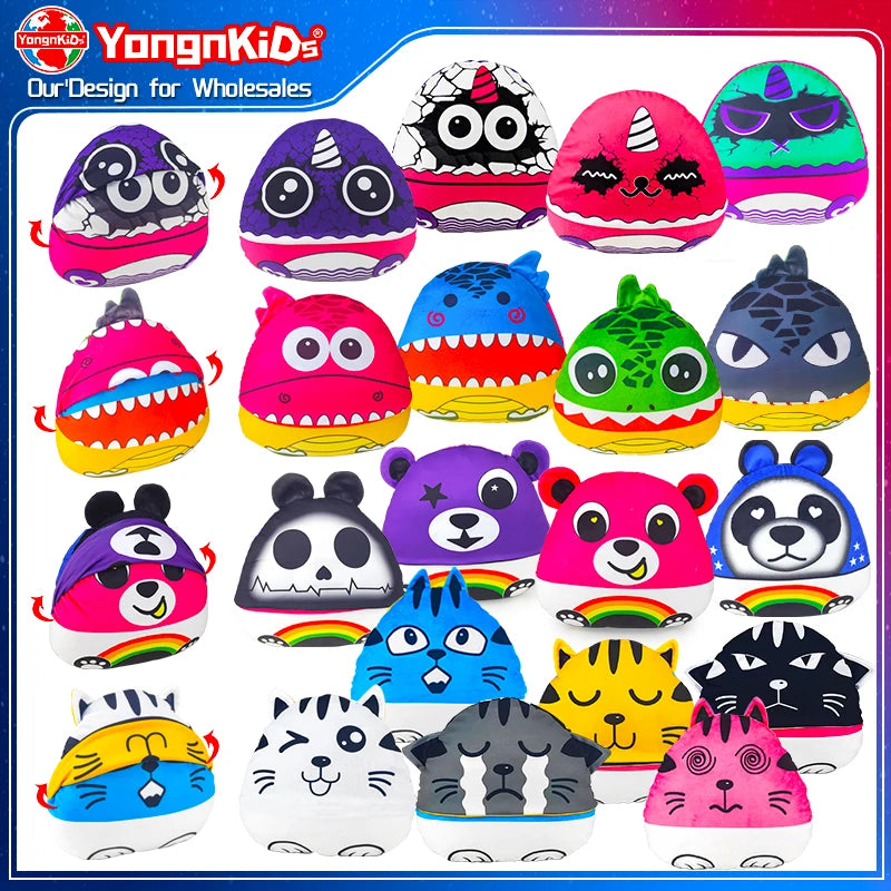 Wholesale Cheap Plush New Customized Fashion Stuffed Plush Doll Toys Cute Custom Animal Face Changing Pillow Doll