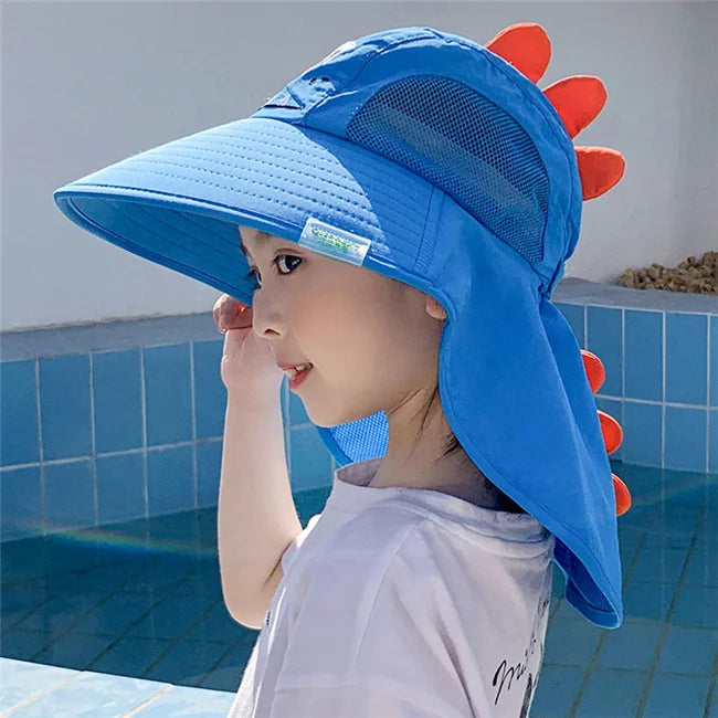 Wholesale 2023 Cartoon Patterns Printed Children's New Fisherman's Hat with Whistle Breathable Sun Visor Hat Boys and Girls