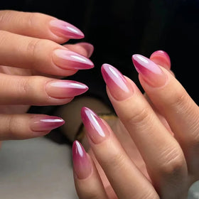 Wholesale Gradient Pink False Nails Fashionable Private Label Press on Nails Manufacturer
