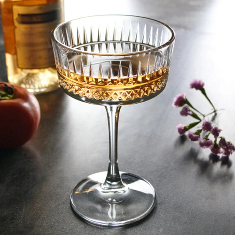 European-style Creative Goblet Classical Wide-mouth Engraved Champagne Personality Bar Cocktail Glass Goblet