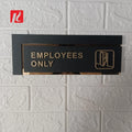 Kexian Factory Direct Staff Only Door Sign Sticker Acrylic Stainless Steel Employee Only Signs for Doors