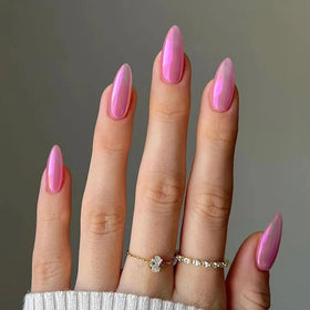 24PCS Wholesale Press on Nails Full Cover Artificial Fingernails DIY Nail Tips Almond Solid Acrylic False Nail