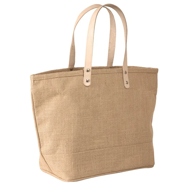 Hot Sale Custom logo Now Designs Burlap Market Tote Reusable Jute Market Bag