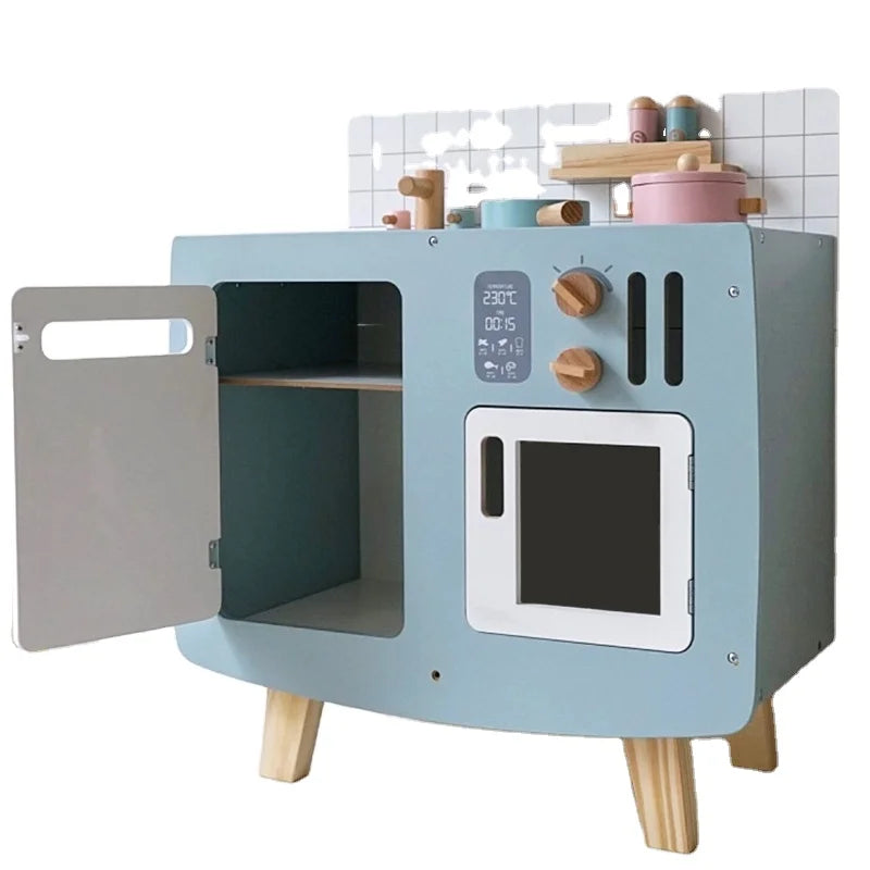 Hot Selling Custom Toddler Pretend Cooking Pretend Role Play Set Kids Wooden Kitchen Toys