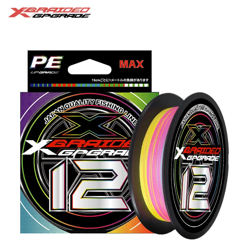 YGK PE WXP X12 Multifilament Saltwater Super Strong Fishing Line Floating Carp Wire for Lake Fishing Japan's Top Branded Braided