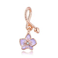 Factory 925 Sterling Silver Phalaenopsis Pendant Charm for Original Silver Bracelet or Necklace Silver Jewelry BSC287