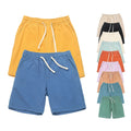LS Summer New Fashion Men Shorts Luxury Cotton Casual Plain Dyed with Custom Logo Printing Mid Waist Elastic Sport Shorts