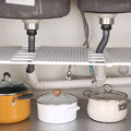 Single Telescopic Kitchen Sink Storage Rack Metal Plastic Folding Cabinet Organizer Steel Construction Home Holder Storage