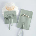 9x9cm Light Green New Arrival Custom Suede Microfiber Jewelry Packaging Pouch Bow Pouches for Coins Necklace Bracelet