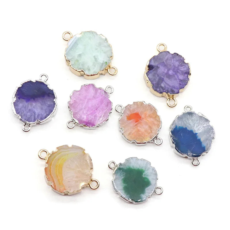 Huiying Natural Raw Crystal Healing Stone Chakra Various Color Quartz Pendant Necklace Jewelry